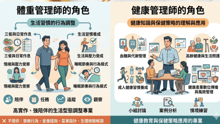 如何判斷自己要先學習「體重管理師」還是「健康管理師」？